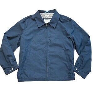 Perry Ellis Portfolio Microfiber Men's Bomber Jacket Blue 2XL Water Resist NWT